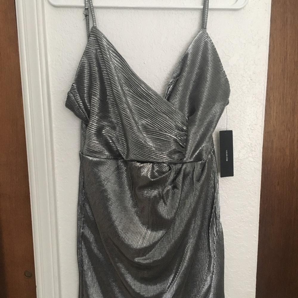 Lulu’s silver club dress.